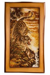 Panel "Tiger at the Waterfall"