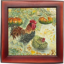 Panel “Rooster in Chinese painting”