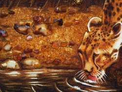 Panel “Leopard by the water”
