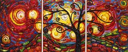 Полуобъемный триптих «Дерево счастья»