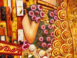 Volumetric panel “The Kiss” (Gustav Klimt)