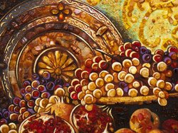 "Figs, Pomegranates, Grapes and a Copper Plate" (George Henry Hall)