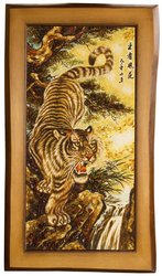 Panel "Tiger at the Waterfall"
