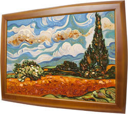 Painting "Wheat field with cypress" (Vincent van Gogh)