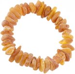 Healing bracelet with polished amber stones