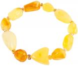 Bracelet made of light multifaceted polished amber stones
