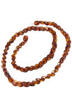 Beads made of dark amber “Amber leaves”