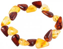 Bracelet made of amber stones-droplets “Celebration”