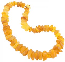 Polished beads made of honey amber (medicinal)
