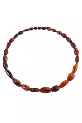 Beads made of dark amber stones “Grapes”