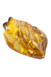 Brooch made of solid amber