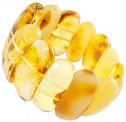 Amber bracelet made of honey-colored stones