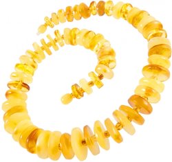 Beads made of light amber disks