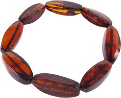 Bracelet made of dark multifaceted amber stones