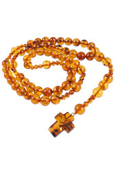 Christian rosary made of amber