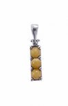 Silver pendant with amber inserts