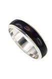 Срібний перстень з бурштиновими вставками «Тайл»