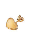 Серебряный кулон с янтарем в позолоте «Сердце»