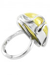 Срібний перстень з каменем бурштину «Джейн»