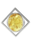 Ring made of silver and amber “Dinara”