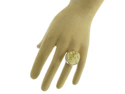 Кольцо из серебра и янтаря «Бритни»