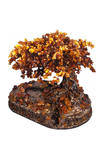 Янтарне дерево-бонсай з декоративною підставкою