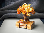Decorative tree made of amber