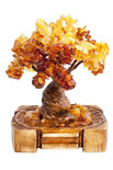 Decorative tree made of amber