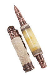 Pen decorated with amber SUV001039-001