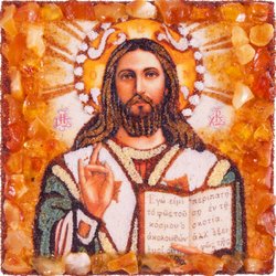 Souvenir magnet-amulet “Jesus Christ” (Iveron Icon)