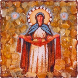 Souvenir magnet-amulet “Protection of the Blessed Virgin Mary”