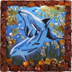 Souvenir magnet “Pair of dolphins”