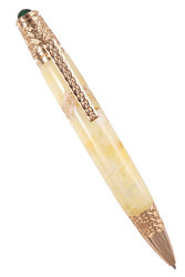 Шариковая ручка с янтарем «Плетение»