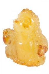Amber figurine “Hedgehog with apples”