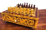 Chess made of amber and silver