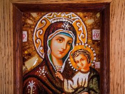 Set: a pair of icons of Christ and the Mother of God (Iverskaya) and an amber tree