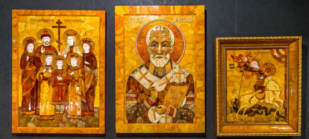 Флорентийская мозаика: янтарные иконы