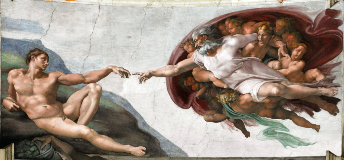 Сотворение Адама - Микеланджело
