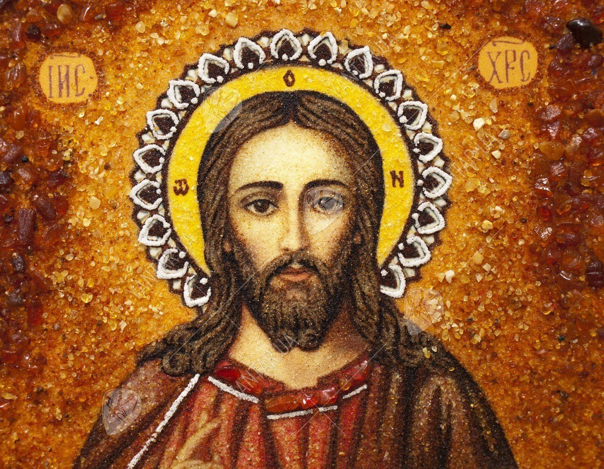 Icon of Jesus Christ - Buy gift,souvenir amber Pictures of amber