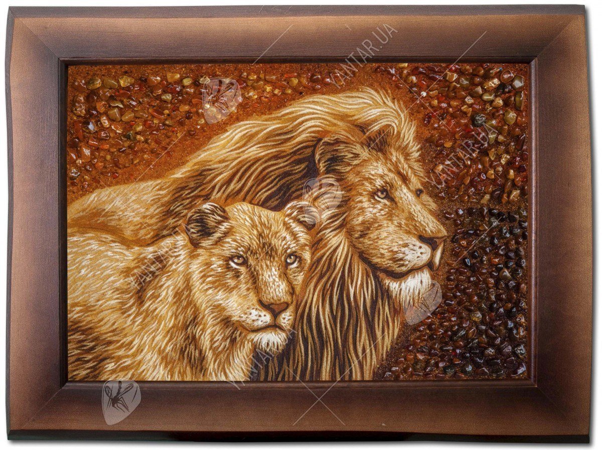 Панно «Лев и львица»
