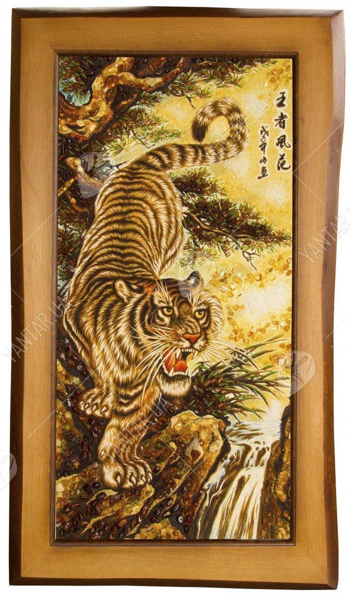 Панно «Тигр біля водоспаду»