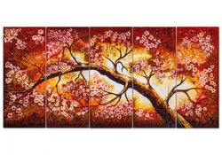 Amber polyptych “Sakura Tree”