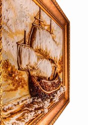 Three-dimensional painting “Sailing frigate”