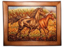 Volumetric panel “Two horses”