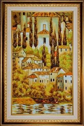 Картина «Церква в Кассоні: Пейзаж з кипарисами» (Густав Клімт)