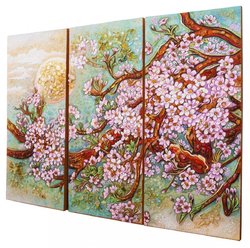 Triptych "Cherry blossoms"