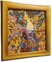 Panel “Lady with a Fan” (Gustav Klimt)