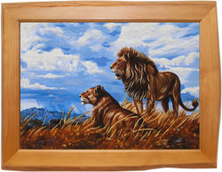 Панно «Лев и львица»