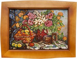 "Still life with fruits and flowers"