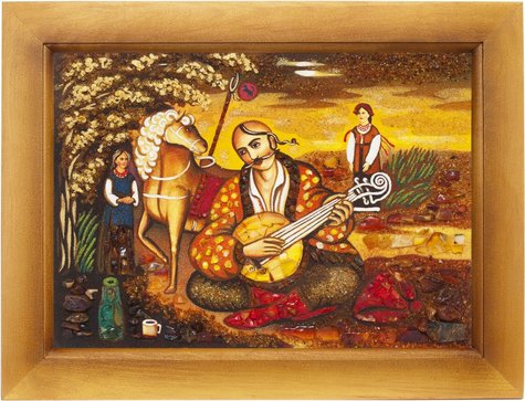 Panel “A Cossack sits under a willow tree”